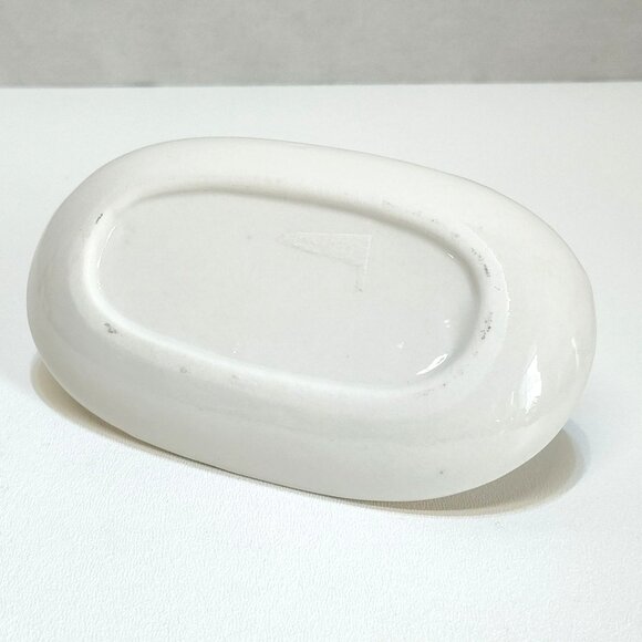 Porcelain Puppy Paw Prints Trinket Dish Gold Paint Trim Rings Coins Or Keys EUC - Picture 5 of 7